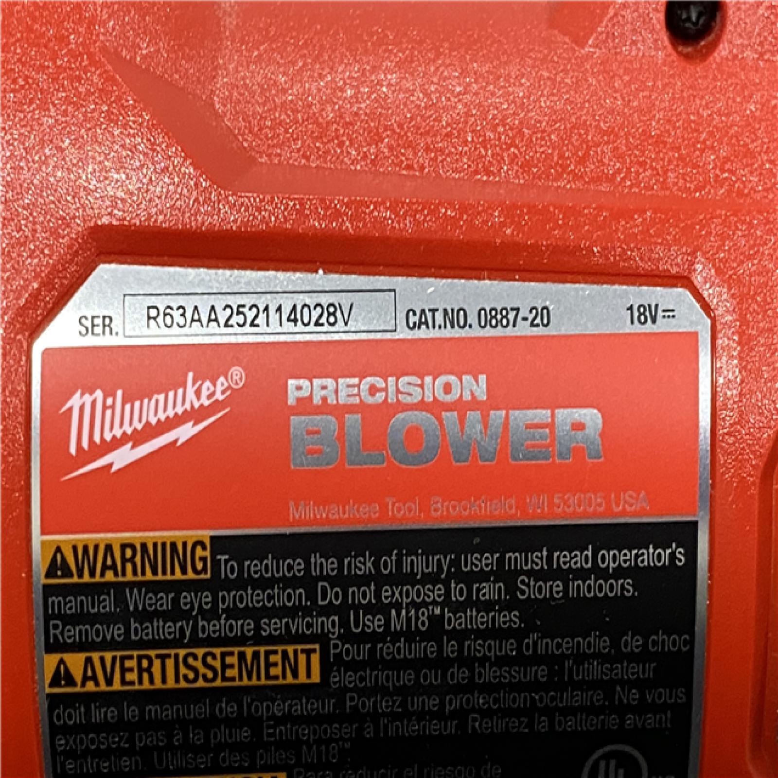 AS-IS Milwaukee 18V Lithium-Ion 570 MPH Brushless Cordless Precision Blower with Variable Speed Trigger and Trigger Lock