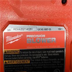 AS-IS Milwaukee 18V Lithium-Ion 570 MPH Brushless Cordless Precision Blower with Variable Speed Trigger and Trigger Lock