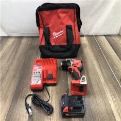 AS-IS Milwaukee 18V Lithium-Ion Brushless Cordless 1/2 in. Compact Drill/Driver with kit