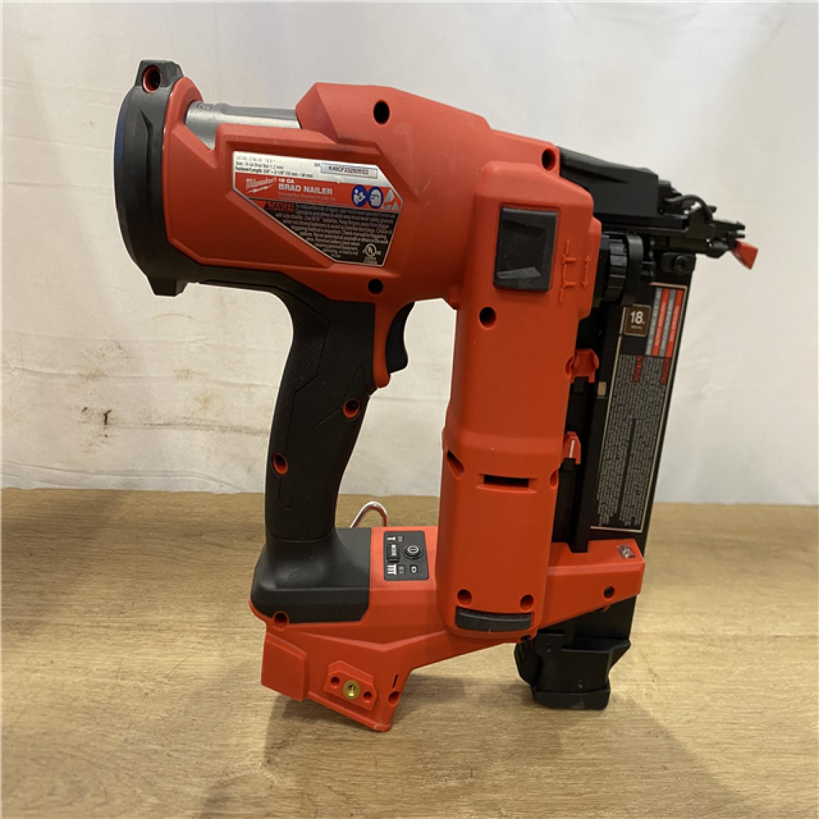 AS-IS Milwaukee FUEL 18-Volt Lithium-Ion Brushless Cordless Gen II 18-Gauge Brad Nailer (Tool-Only)
