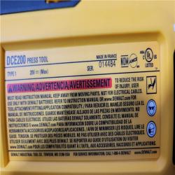 California AS-IS DeWalt Pipe Pressing Tool Kit  Includes (2) Batteries  Charger & Hard Case