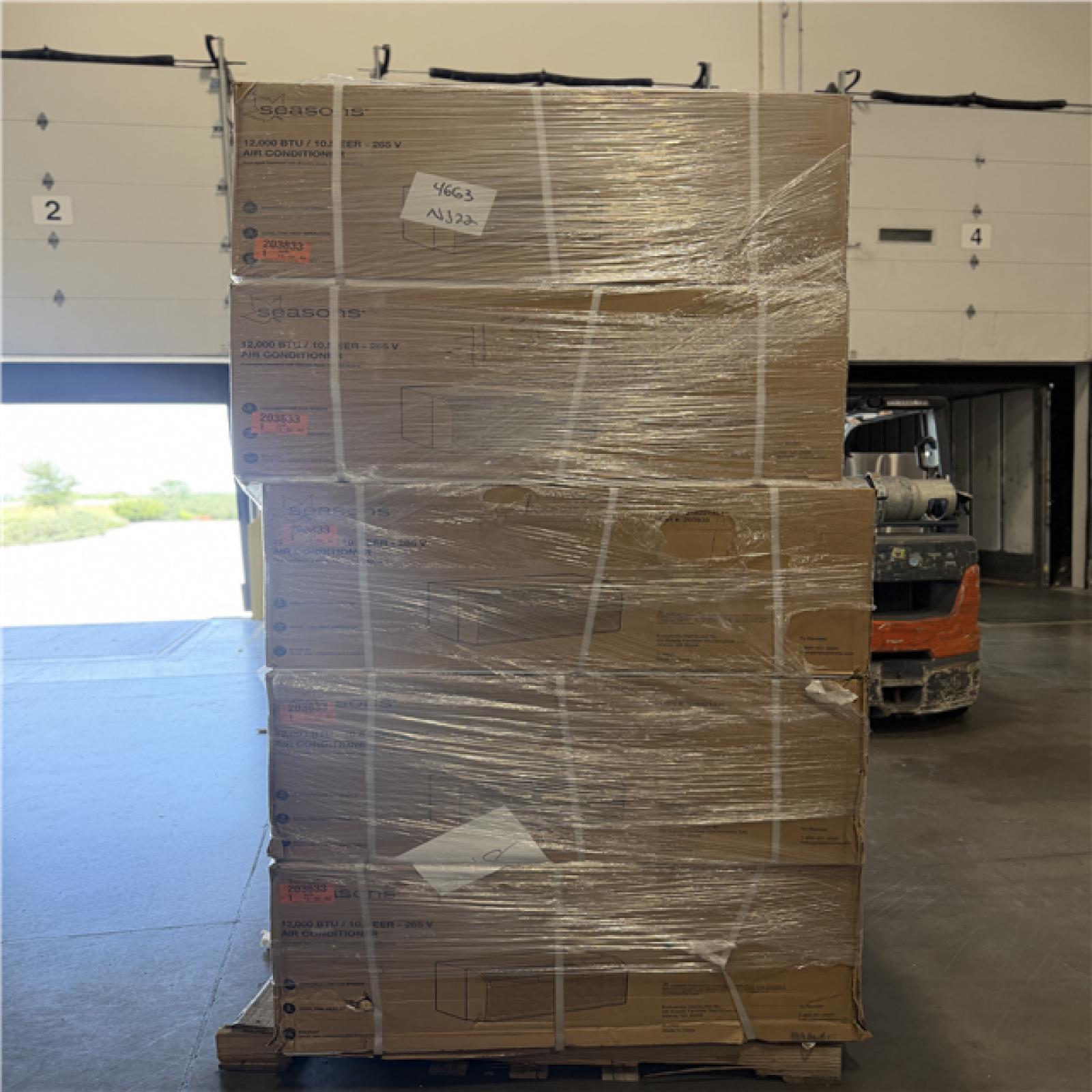 DALLAS LOCATION - AS-IS SEASONS 12,000 BTU 265V AIR CONDITIONER PALLET-(10 UNITS) 