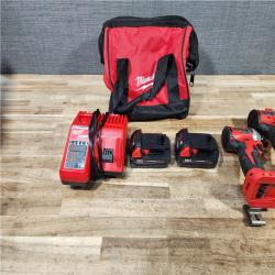 HOUSTON LOCATION - AS - IS Milwaukee 18V Lithium-Ion Brushless Cordless Compact Drill/Impact Combo Kit