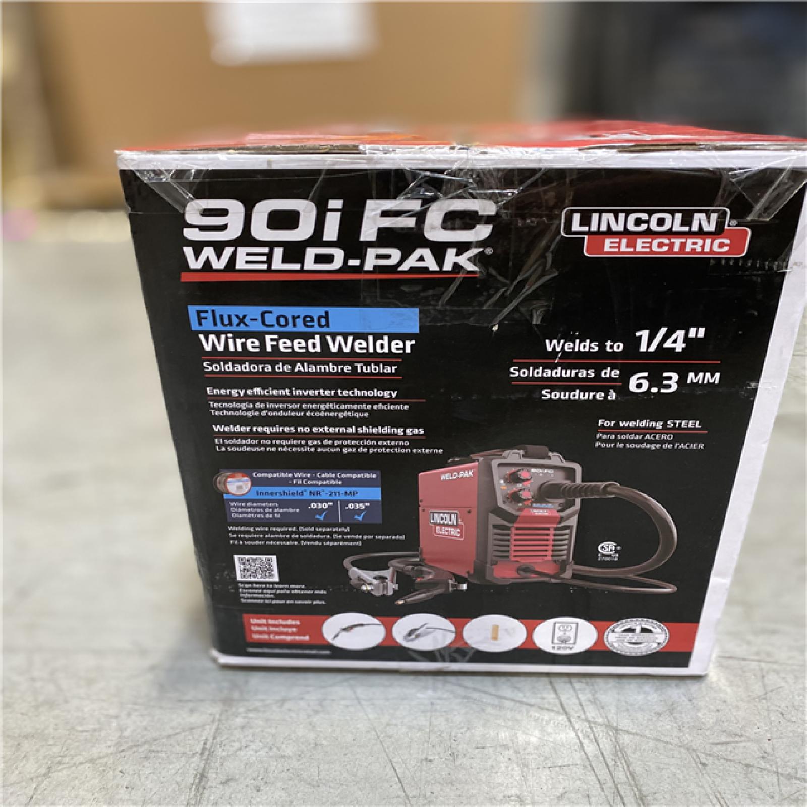 NEW! Lincoln Electric WELDPAK 90i FC FluxCored Wire Feeder Welder