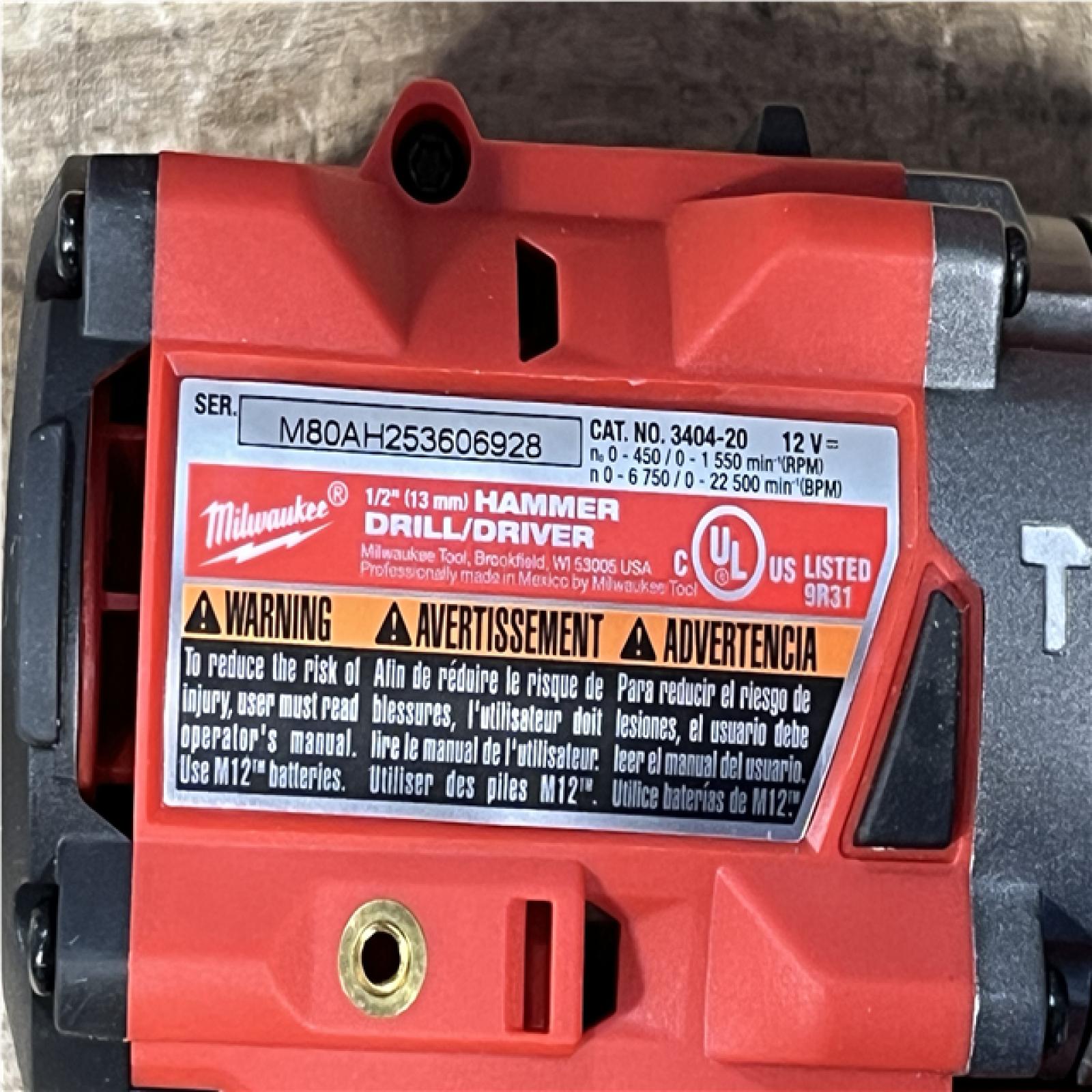 Houston Location AS-IS Milwaukee FUEL 12V Lithium-Ion Brushless Cordless 1/2 in. Hammer Drill (Tool-Only)