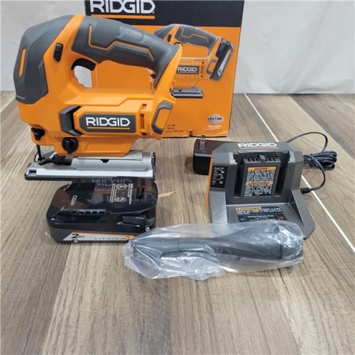 GOOD RIDGID 18V Cordless Jig Saw Kit with 2.0 Ah Lithium-Ion Battery and Charger