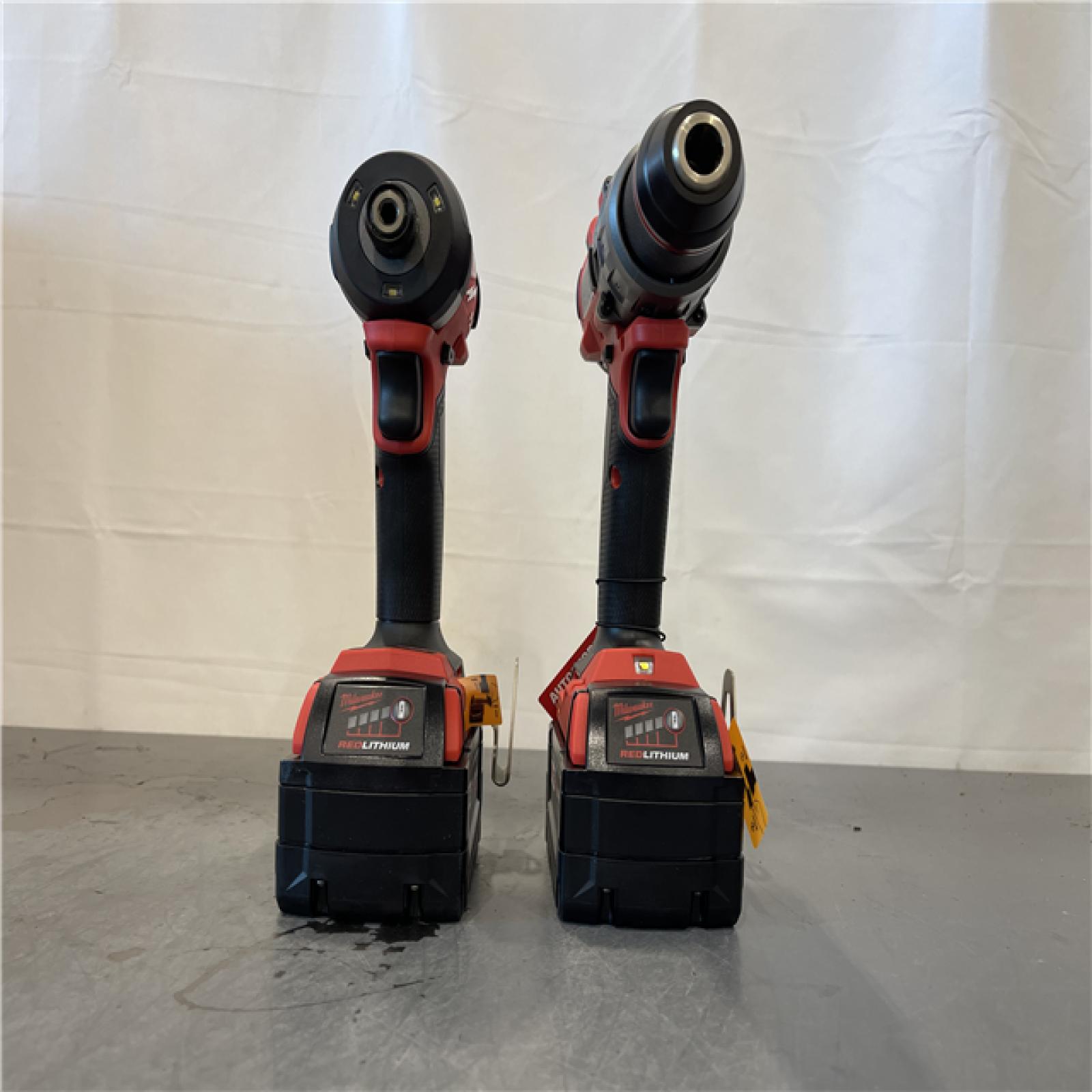 AS-IS - MILWAUKEE FUEL 18V Lithium-Ion Brushless Cordless Hammer Drill and Impact Driver Combo Kit