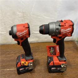 AS-IS MILWAUKEE M18 FUEL 18V Lithium-Ion Brushless Cordless Hammer Drill and Impact Driver Combo Kit (2-Tool) with 2 Batteries