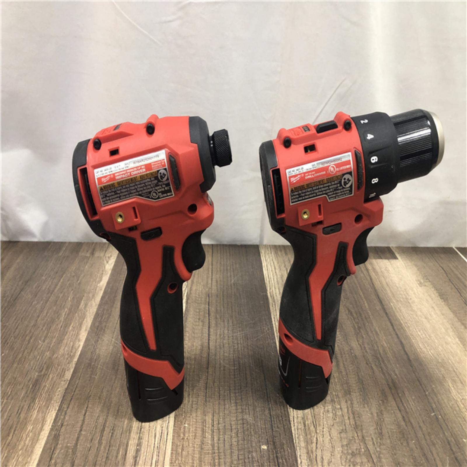 AS-IS Milwaukee 12-Volt Lithium-Ion Brushless Cordless Subcompact Drill and Impact Driver Combo Kit