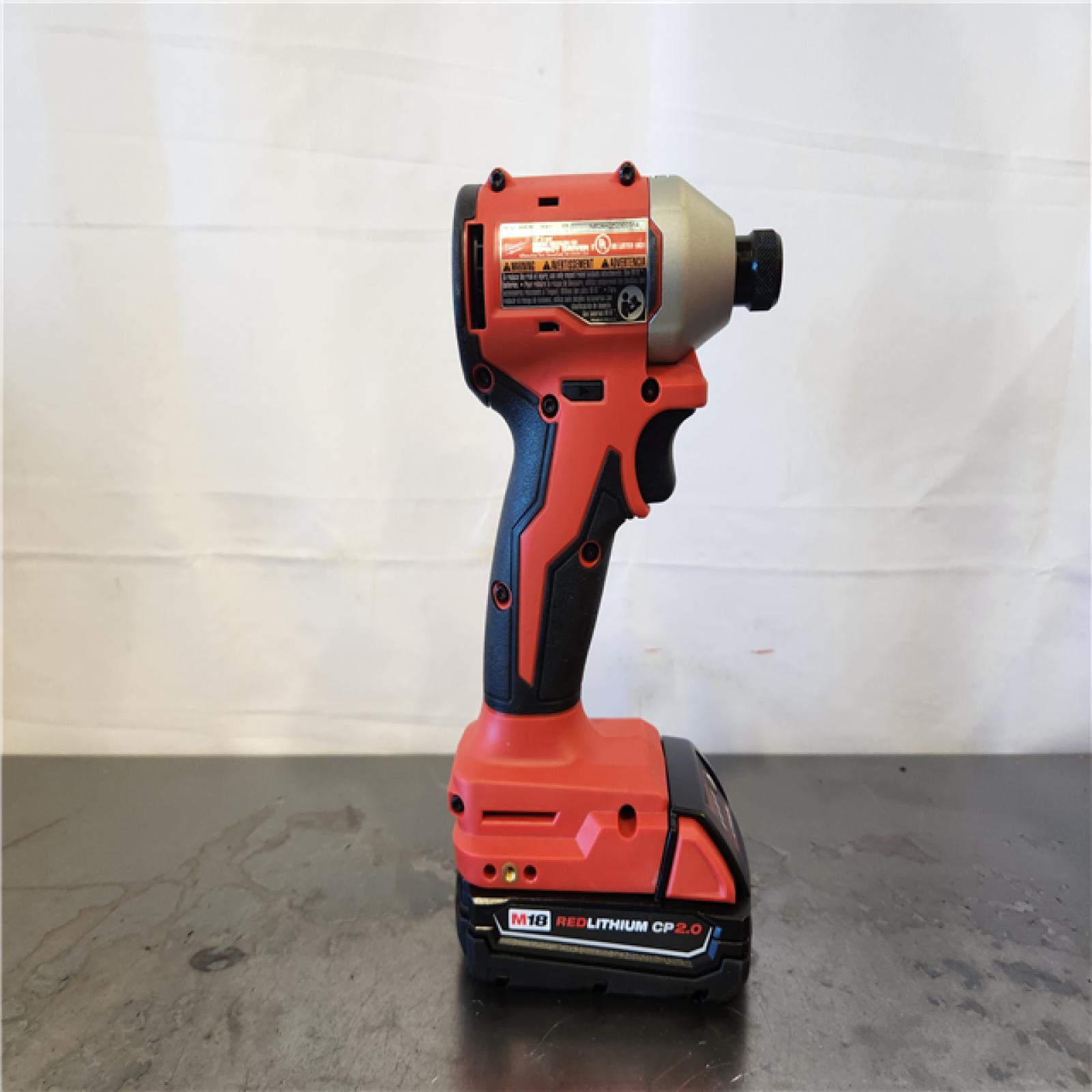AS-IS- Milwaukee M18 Compact Brushless 1/4  Hex Impact Driver Kit