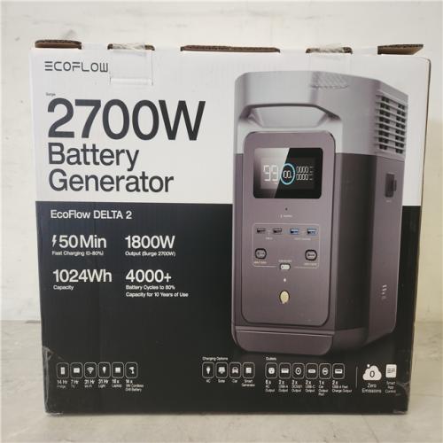 Phoenix NEW EcoFlow Battery Generator DELTA 2 Solar Generator  1800W Output  1024Wh LFP Power Station  Home Backup Camping Push-Button Start (SEALED)