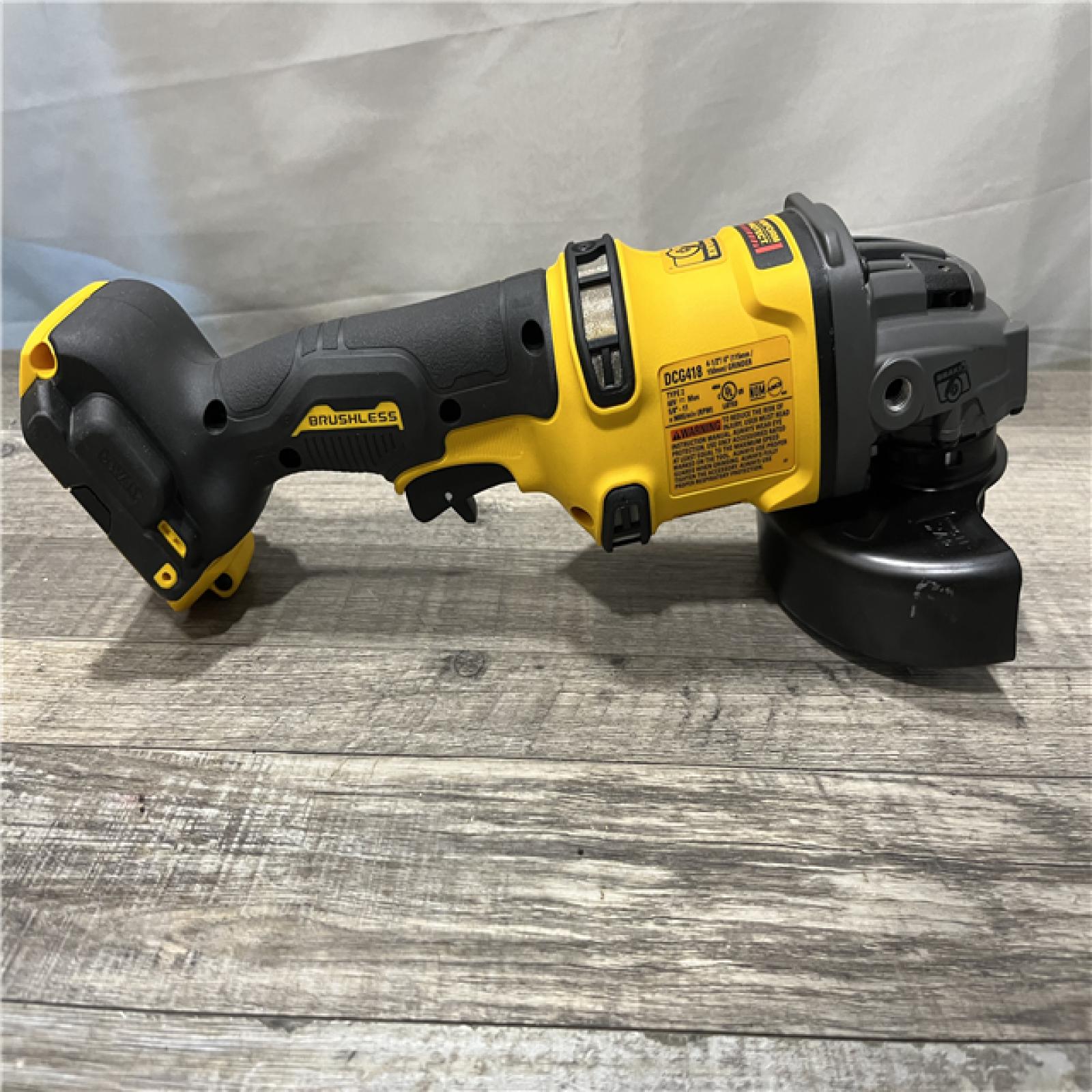 AS-IS DEWALT FLEXVOLT 60V MAX Cordless Brushless 4.5 in. to 6 in. Small Angle Grinder with Kickback Brake (Tool Only)