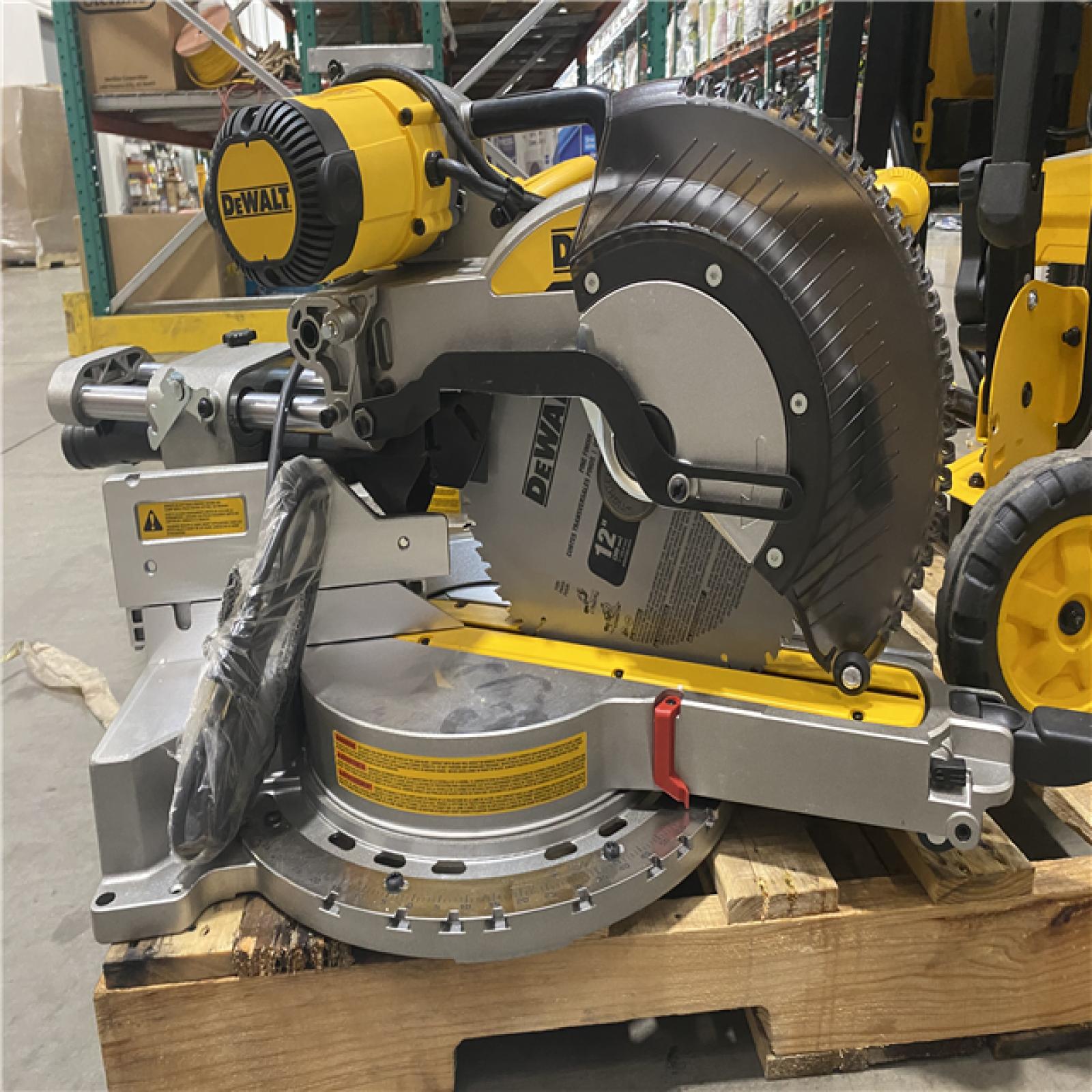 As-Is- DEWALT 15 Amp Corded 12 in. Double Bevel Sliding Compound Miter Saw