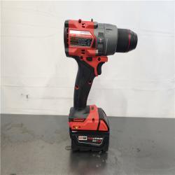 AS-IS- Milwaukee Hammer Drill Driver Kit with Batteries  Charger & Tool Case  Red