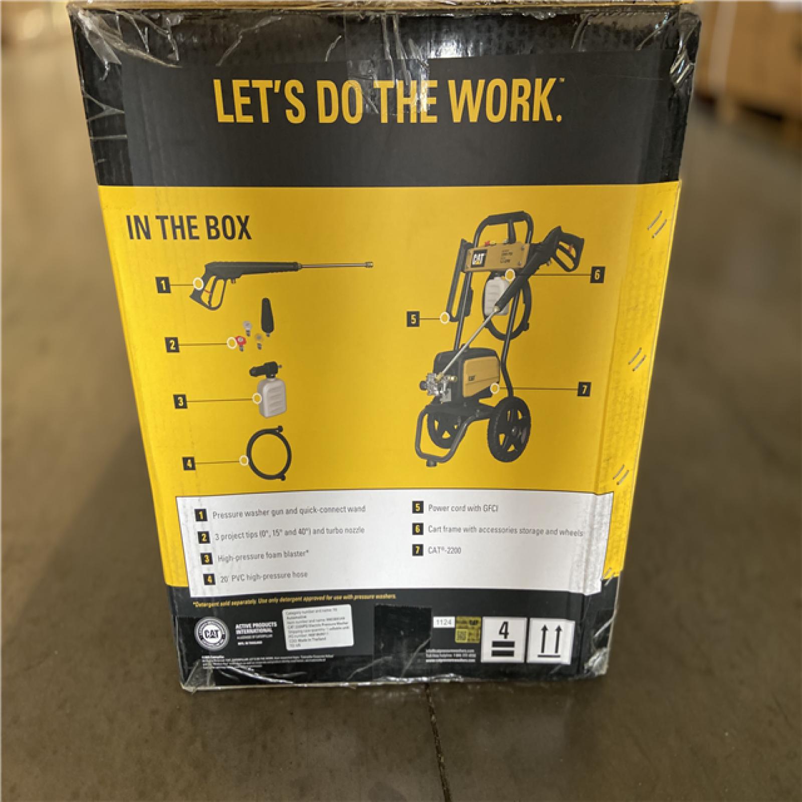 DALLAS LOCATION - CAT 2200PSI Electric Pressure Washer W/ Turbo Nozzle, 13-Amp