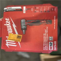 AS-IS -  Milwaukee M12 12-Volt Lithium-Ion Cordless PEX Expansion Tool Kit with (2) 1.5 Ah Batteries, (3) Expansion Heads and Hard Case