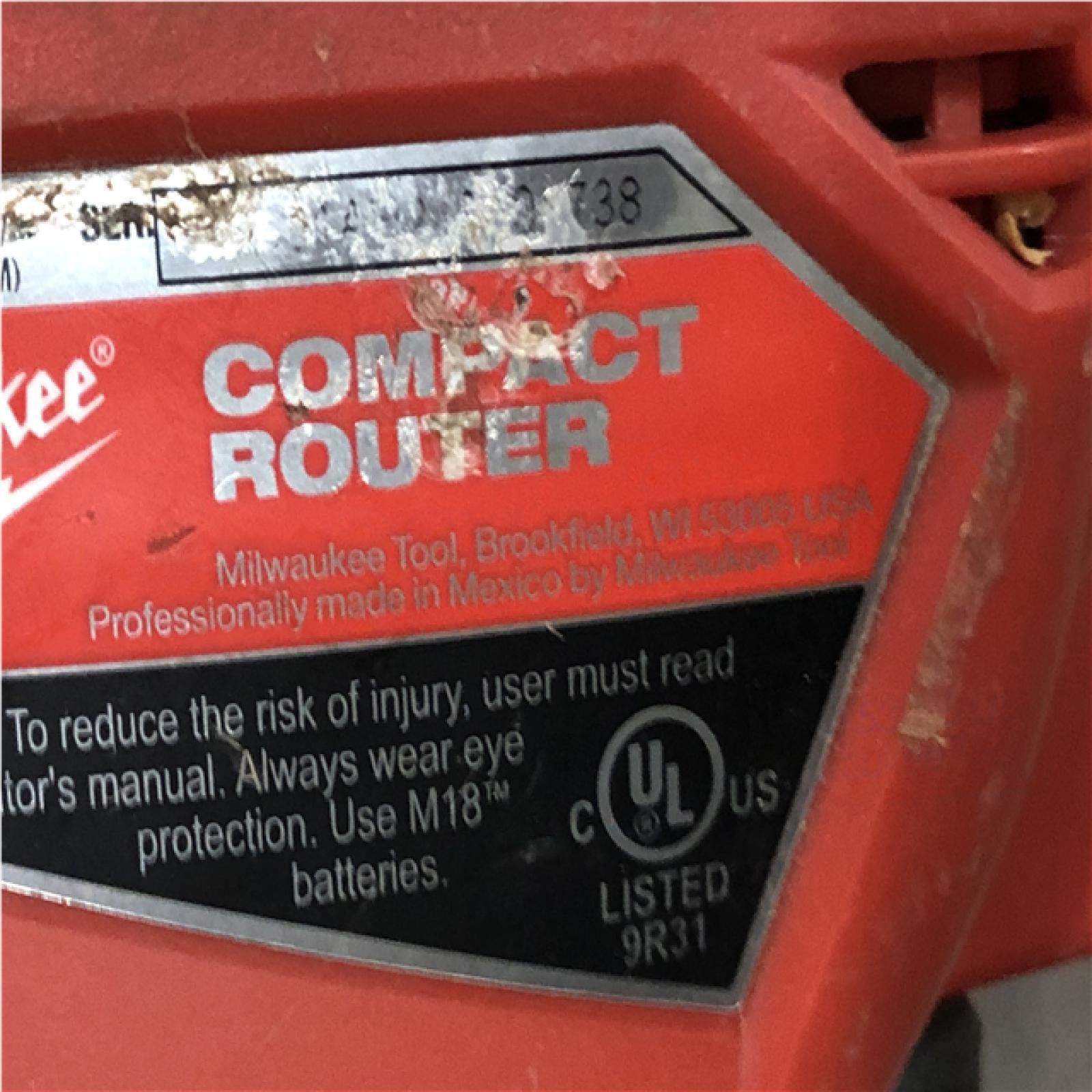 AS-IS Milwaukee FUEL 18V Lithium-Ion Brushless Cordless Compact Router (Tool-Only)