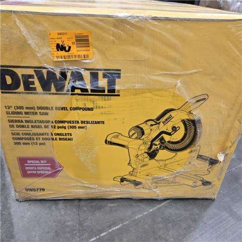NEW DEWALT 15 Amp Corded 12 in. Double Bevel Sliding Compound Miter Saw, Blade Wrench and Material Clamp