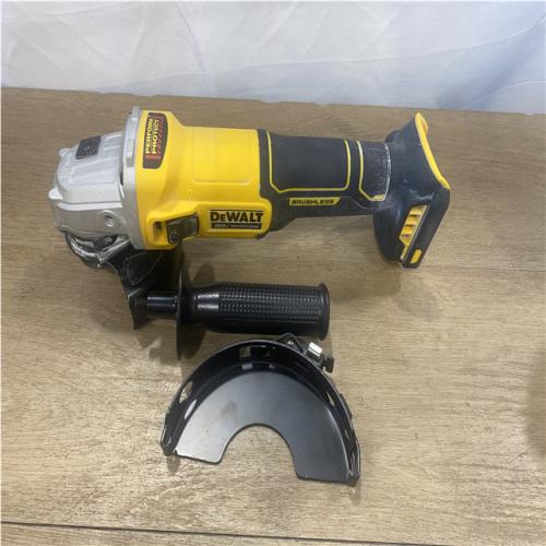 AS-IS DEWALT 20-Volt MAX Cordless Brushless 4-1/2 in. Angle Grinder with Slide Switch (Tool Only)