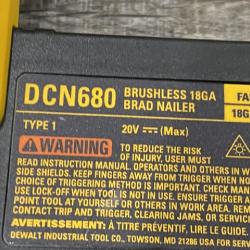 AS-IS DEWALT 20V MAX XR Lithium-Ion Electric Cordless 18-Gauge Brad Nailer (Tool Only)