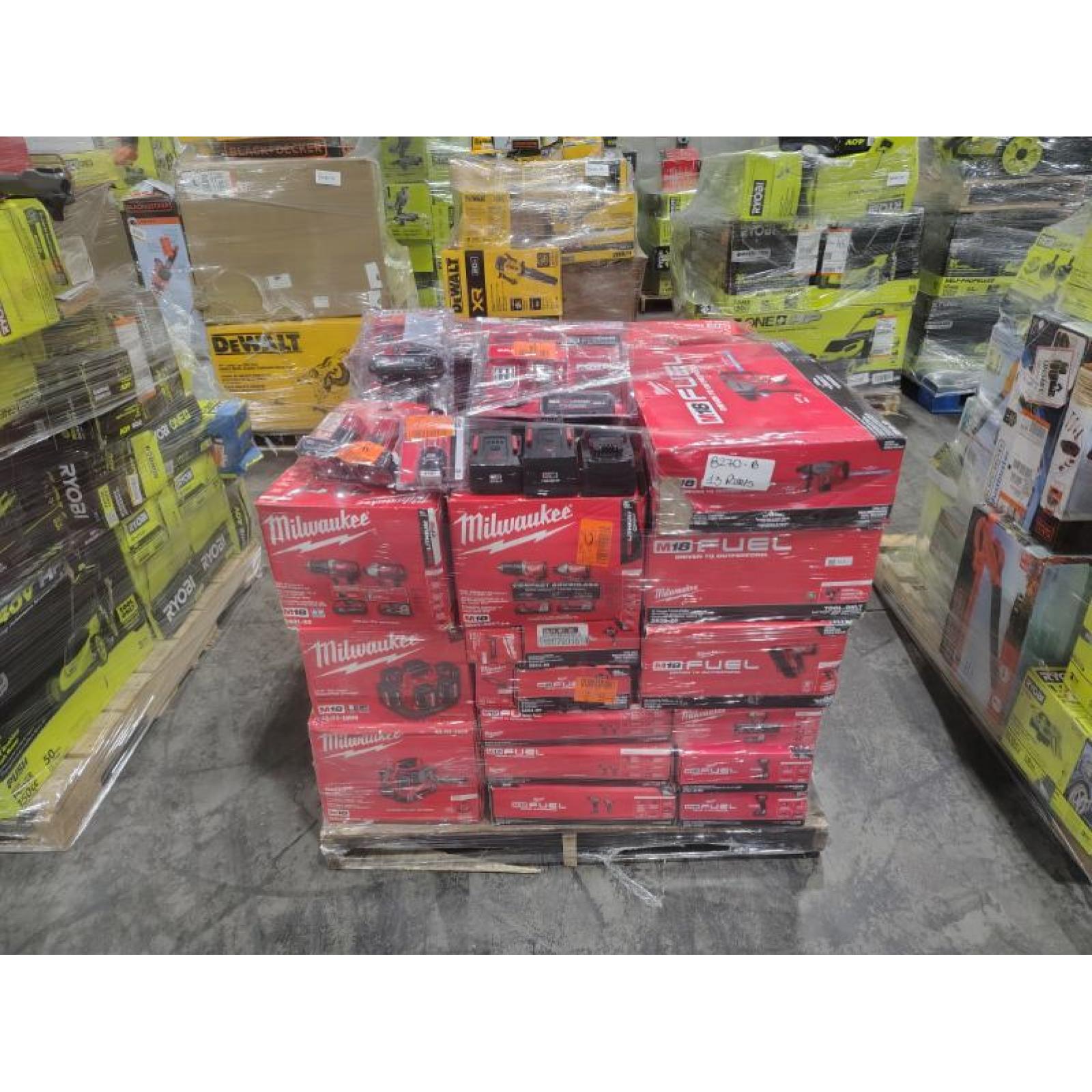 Pittston Location As-Is Power Tools Partial Truckload (13 Pallets) 8270-B