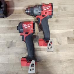 HOUSTON LOCATION - AS-IS MILWAUKEE M18 FUEL 18V Lithium-Ion Brushless Cordless Hammer Drill and Impact Driver Combo Kit (2-Tool) with 2 Batteries