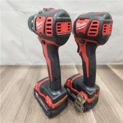 AS-IS- Milwaukee 18V Cordless Brushed 2-Tool Drill/Driver and Impact Driver Kit