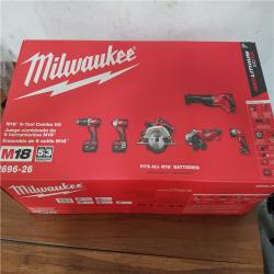 California NEW Milwaukee M18 6-Tool Combo Kit  Includes (2) Batteries  Charger & Bag