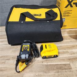 HOUSTON LOCATION - AS-IS (APPEARS LIKE NEW) DEWALT 20V MAX Lithium-Ion 15-Degree Electric Cordless Roofing Nailer Kit