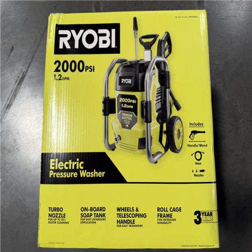 California NEW Ryobi 2000 PSI Electric Pressure Washer