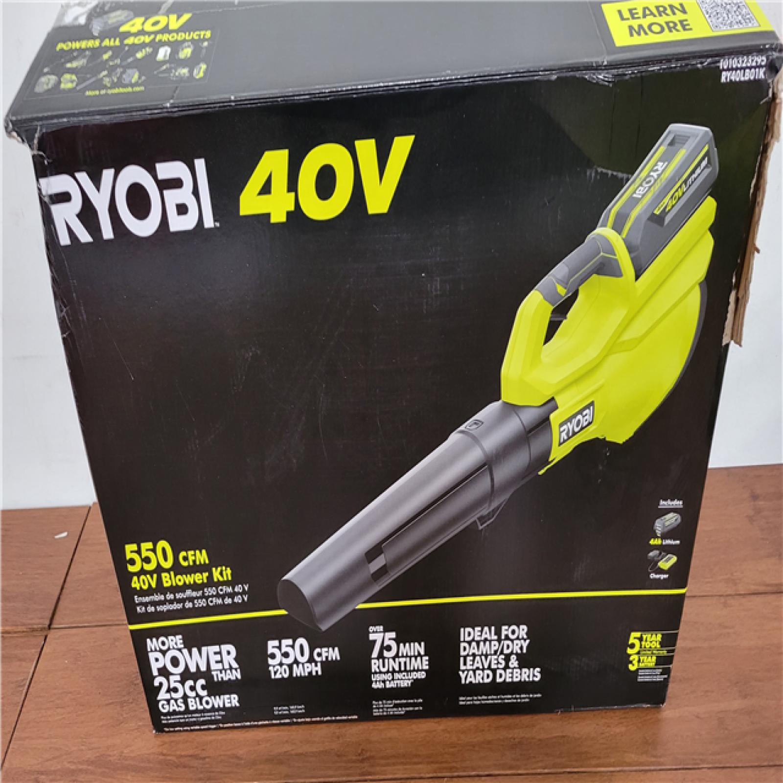 California NEW Ryboi 40V 550 CFM Blower Kit  Includes (1) Battery & Charger