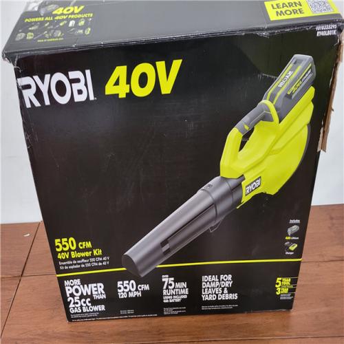 California NEW Ryboi 40V 550 CFM Blower Kit  Includes (1) Battery & Charger