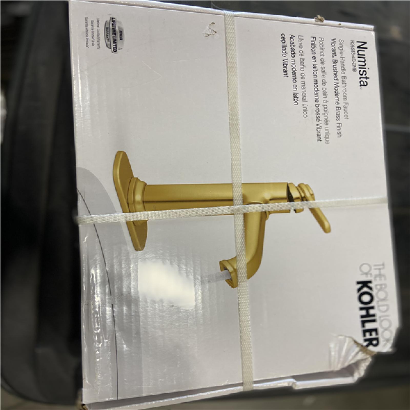 DALLAS LOCATION - KOHLER Numista Single-Handle Single Hole Bathroom Faucet in Vibrant Brushed Moderne Brass
