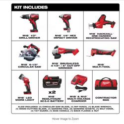 NEW! - Milwaukee M18 18-Volt Lithium-Ion Cordless Combo Kit