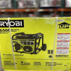 DALLAS LOCATION - NEW! RYOBI 8125-Watt Gasoline Powered Portable Generator with CO Detect Shutdown Sensor