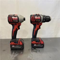 AS-IS- Milwaukee 18V Cordless Brushed 2-Tool Drill/Driver and Impact Driver Kit