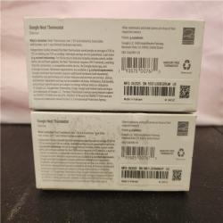 Phoenix AS-IS Mixed Google Nest Thermostat - Smart Programmable Wi-Fi Thermostat - Charcoal (2-Pack)