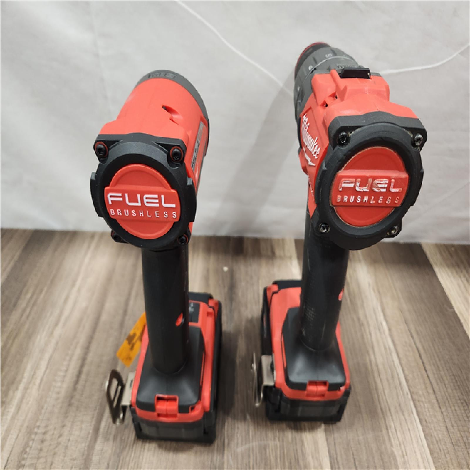 AS-IS- MILWAUKEE FUEL 18V Lithium-Ion Brushless Cordless Hammer Drill and Impact Driver Combo Kit