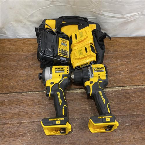 AS-IS DEWALT ATOMIC 20-Volt MAX Lithium-Ion Cordless Combo Kit (2-Tool) with (2) 2.0Ah Batteries, Charger and Bag
