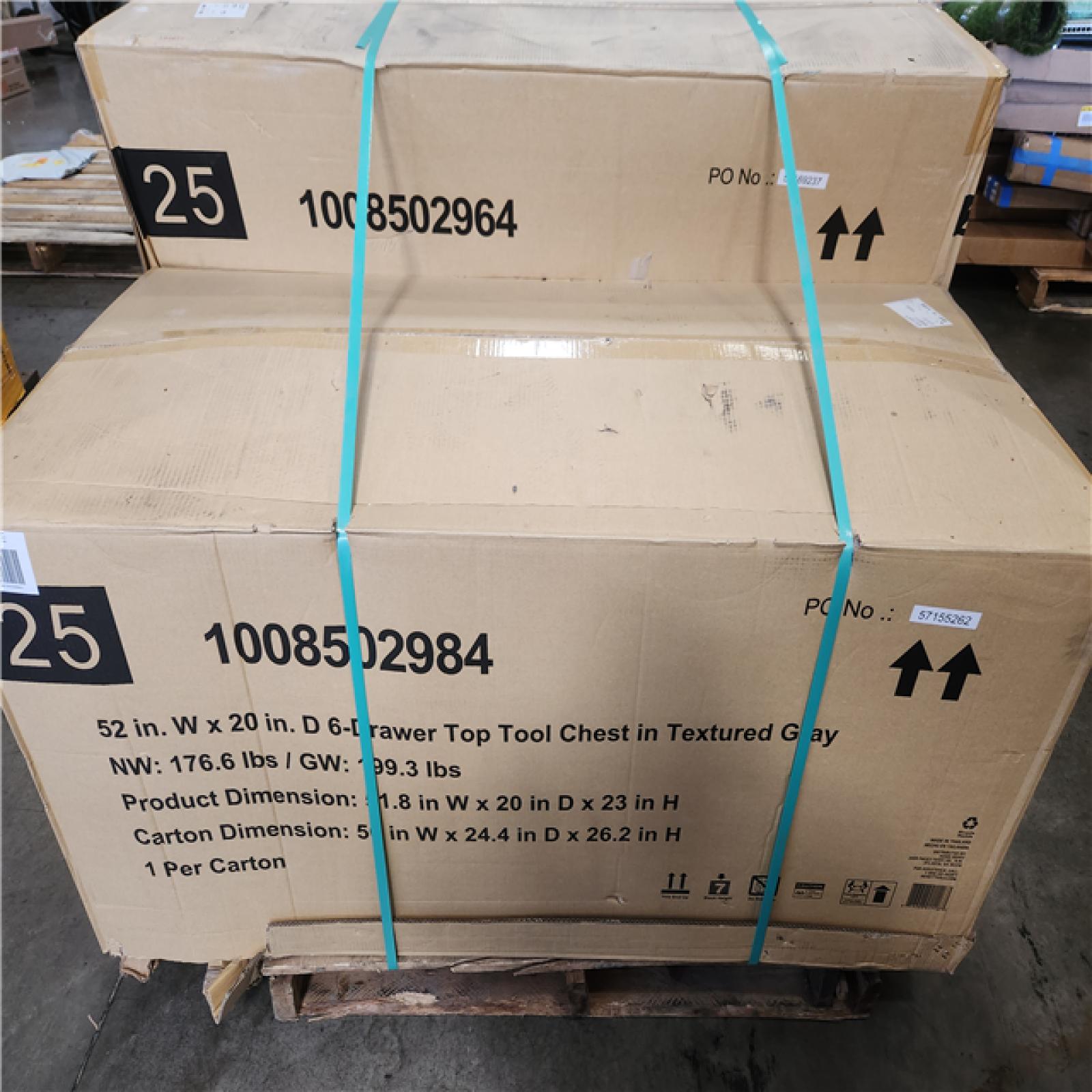 Phoenix NEW Husky Heavy-Duty 52 in. W 15-Drawer Matte Gray Steel Rolling Tool Chest Combo SEALED