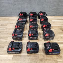 HOUSTON LOCATION - AS - IS MILWAUKEE BATTERY PACK QTY - 15