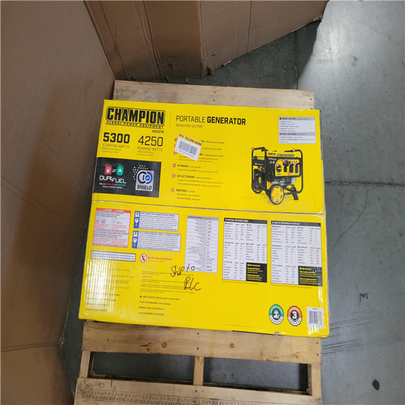 CALIFORNIA AS-IS PORTABLE GENERATOR