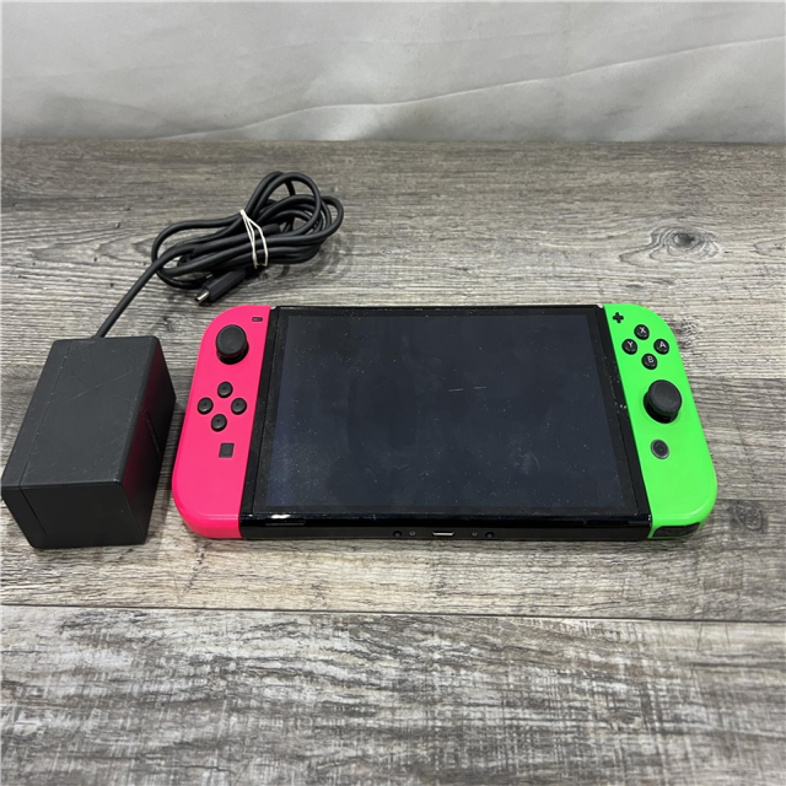 AS-IS Nintendo Switch W\Joy-Con Neon Pink/Neon Green
