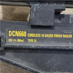 AS-IS DEWALT 20V MAX XR 16-Gauge Electric Cordless Angled Finishing Nailer Kit