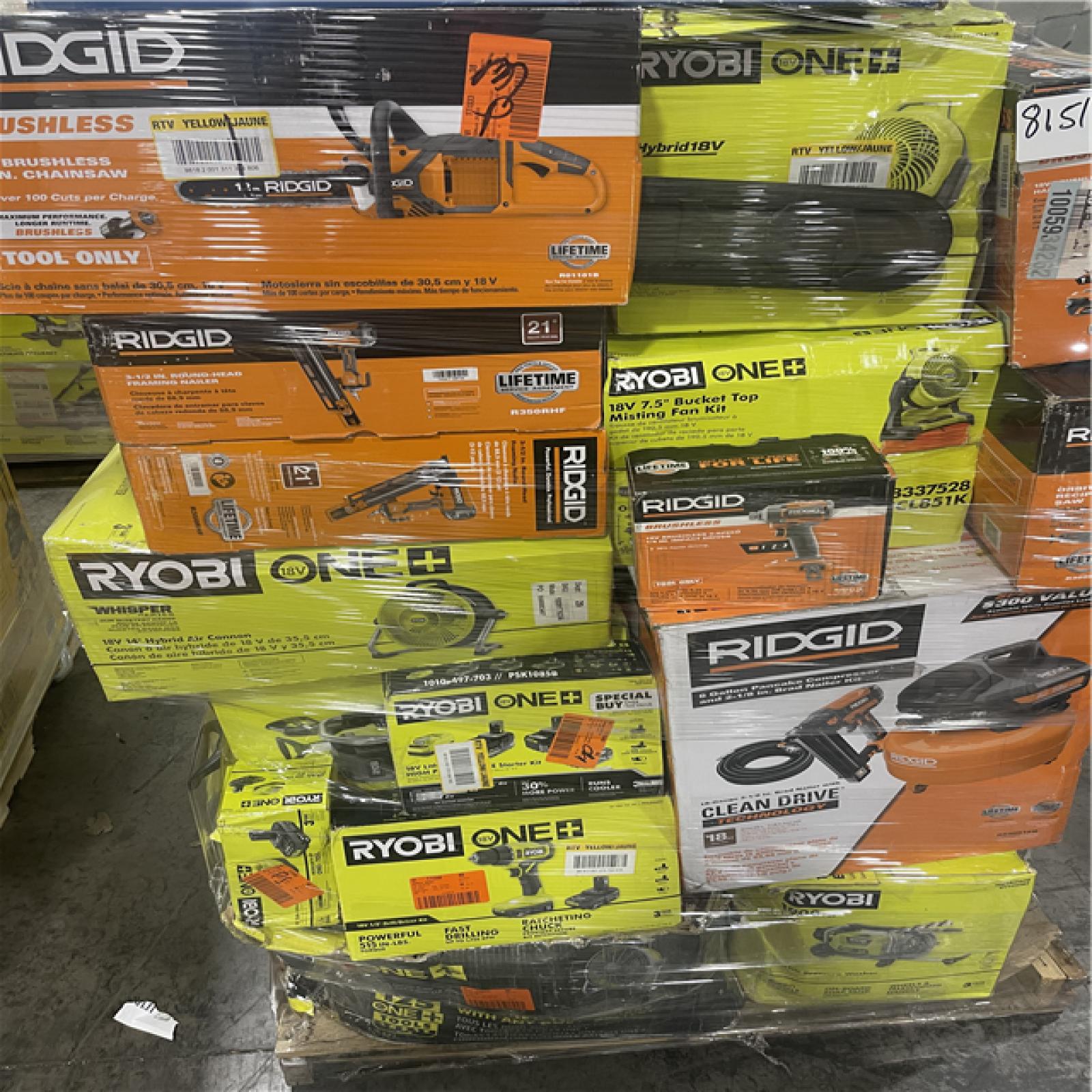 Pittston Location As-IS Power Tools Partial Truckload (17 Pallets) 8151-C