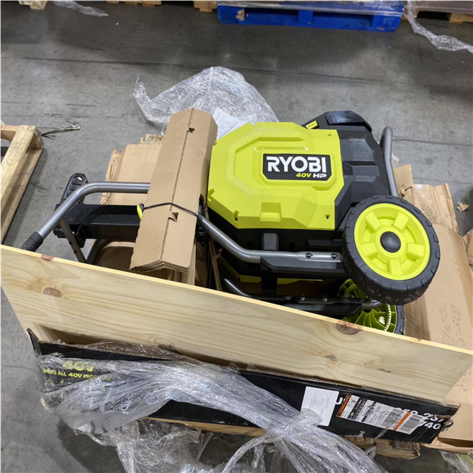 DALLAS LOCATION- AS-IS RYOBI 40V HP Brushless 12-Ton Kinetic Battery Electric Log Splitter And Charger