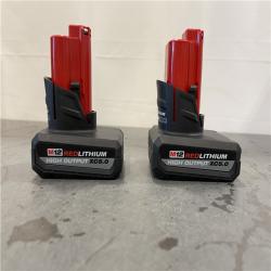 AS-IS - Milwaukee M12 12V Lithium-Ion XC High Output 5.0 Ah Battery (2-Pack) Starter Kit