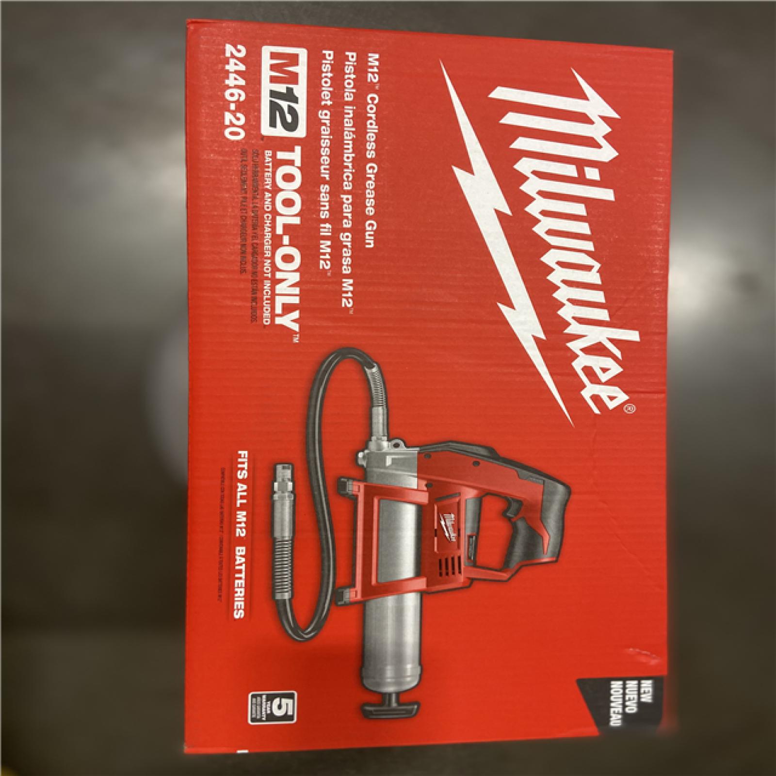 NEW! - Milwaukee M12 12V Lithium-Ion Cordless Grease Gun (Tool-Only)