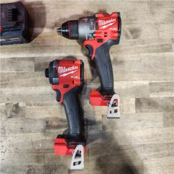 HOUSTON LOCATION - AS-IS MILWAUKEE M18 FUEL 18V Lithium-Ion Brushless Cordless Hammer Drill and Impact Driver Combo Kit (2-Tool) with 2 Batteries