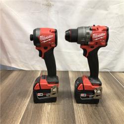 AS-IS Milwaukee FUEL 18V Lithium-Ion Brushless Cordless Hammer Drill and Impact Driver Combo Kit